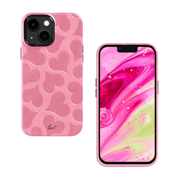 MOTIF case Compatible with MagSafe for iPhone 14 Series - Pink Hearts