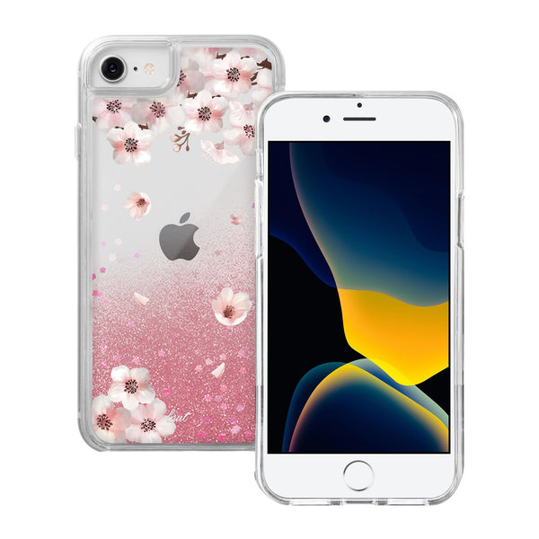 Liquid GLITTER SAKURA case for iPhone SE / 8 /7